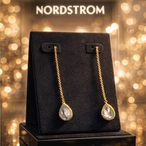 🌸Nordstrom Gold and Crystals Teardrop Earrings NWT
